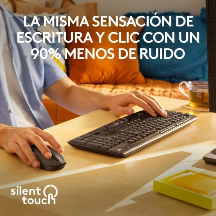 Logitech MK295 Silent Wireless Combo de Ratón y Teclado Inalámbricos