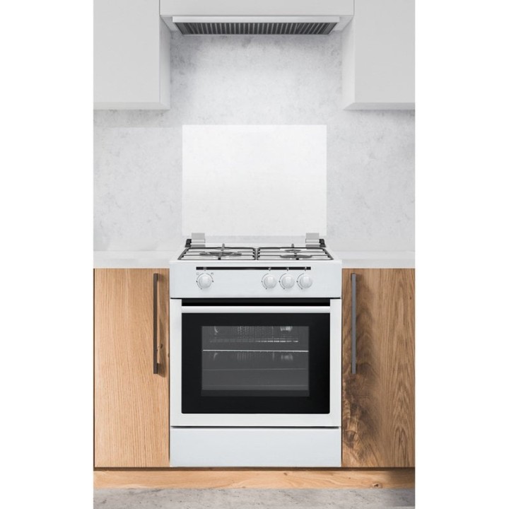 Vitrokitchen CB5530BN Cocina de Gas Natural 3 Zonas + Horno Blanca