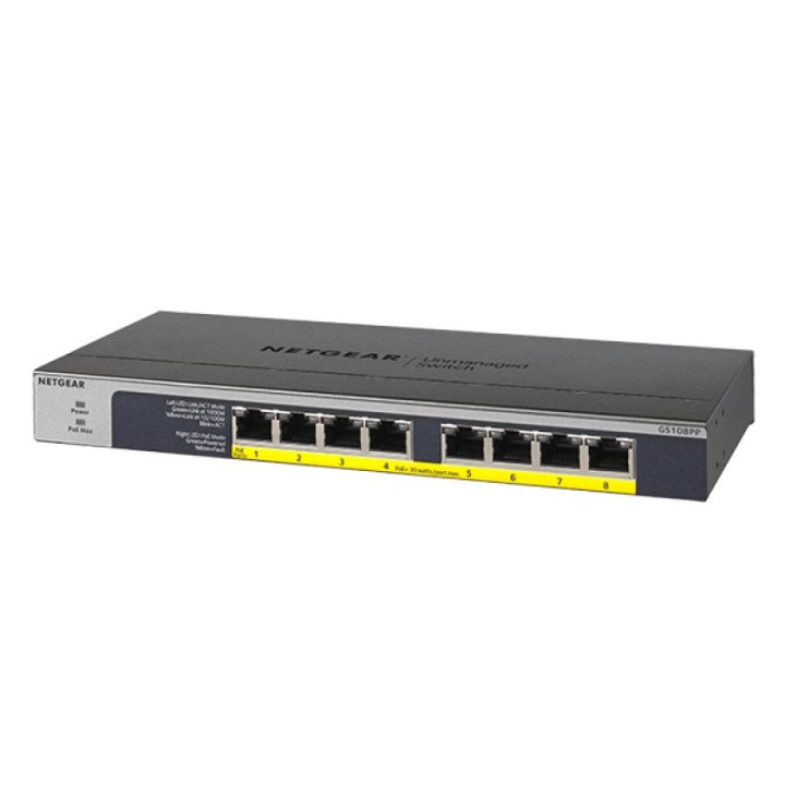 Netgear GS108PP Switch No Gestionable 8 Puertos RJ45 Gigabit PoE+