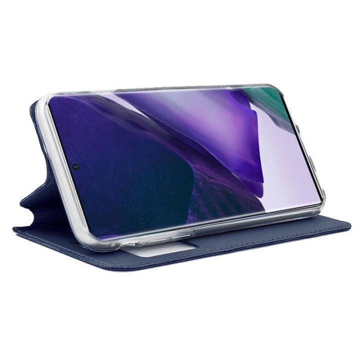 Cool Funda Flip Cover Liso Azul para Samsung Galaxy Note 20 Ultra