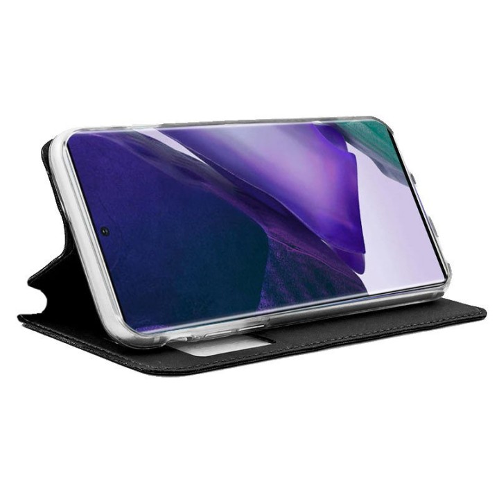 Cool Funda Flip Cover Liso Negro para Samsung Galaxy Note 20 Ultra