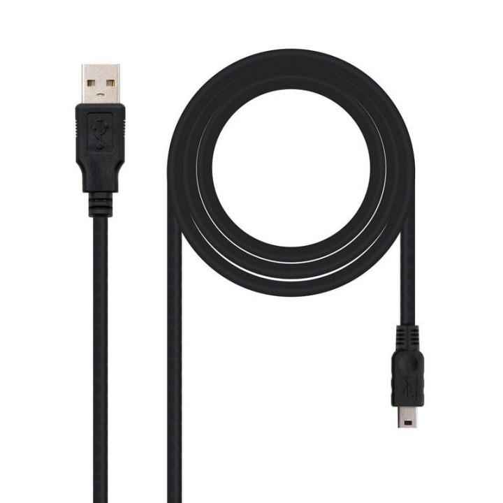 Nanocable Cable USB 2.0 Tipo A Macho a Mini USB Macho 1m Negro