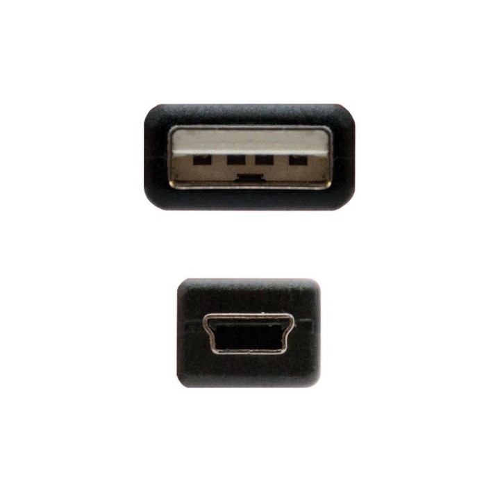 Nanocable Cable USB 2.0 Tipo A Macho a Mini USB Macho 1m Negro