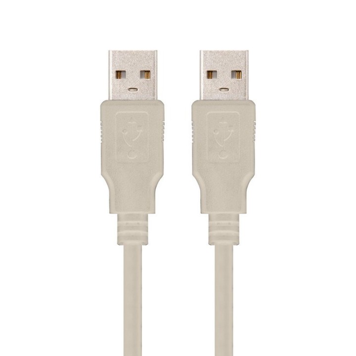 Nanocable Cable USB 2.0 Tipo A Macho/Macho 3m Beige