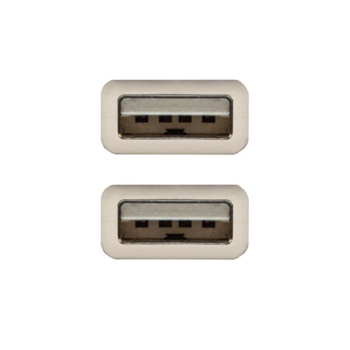 Nanocable Cable USB 2.0 Tipo A Macho/Macho 3m Beige