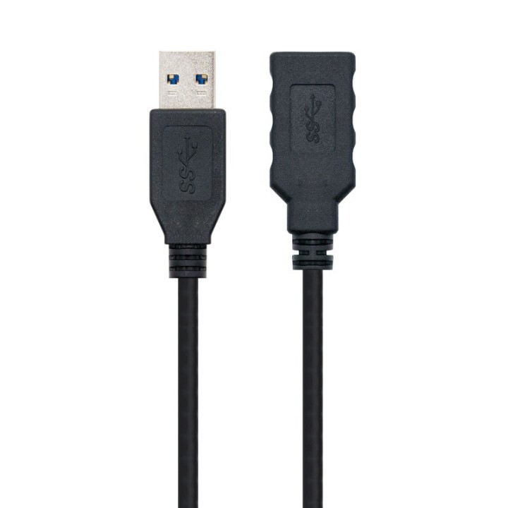 Nanocable Cable USB 3.0 Alargador Macho/Hembra 3m Negro