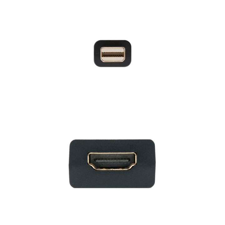Nanocable Cable Adaptador Mini DisplayPort Macho a HDMI Hembra 15cm Negro