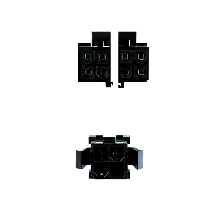 Nanocable Cable Duplicador de Alimentación CPU 4 Pines Hembra a 4+4 Pines Macho 15cm