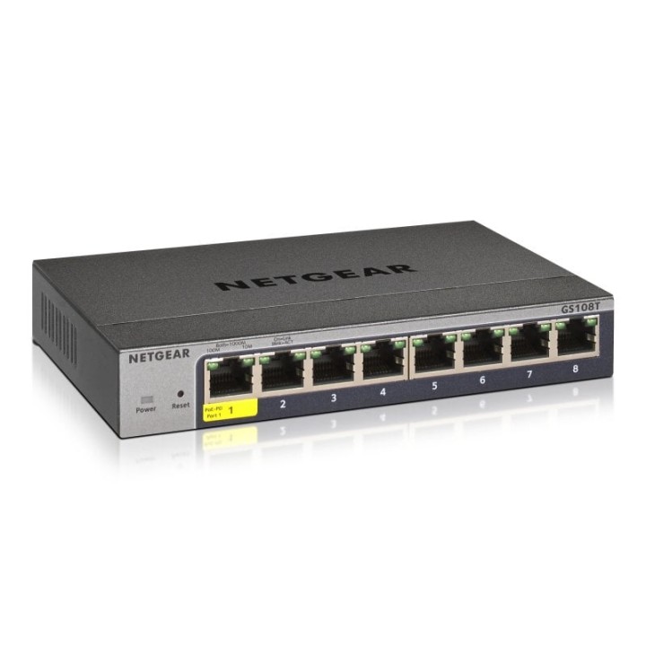 Netgear GS108Tv3 Switch Gestionado Smart Pro 8 Puertos RJ45 Gigabit