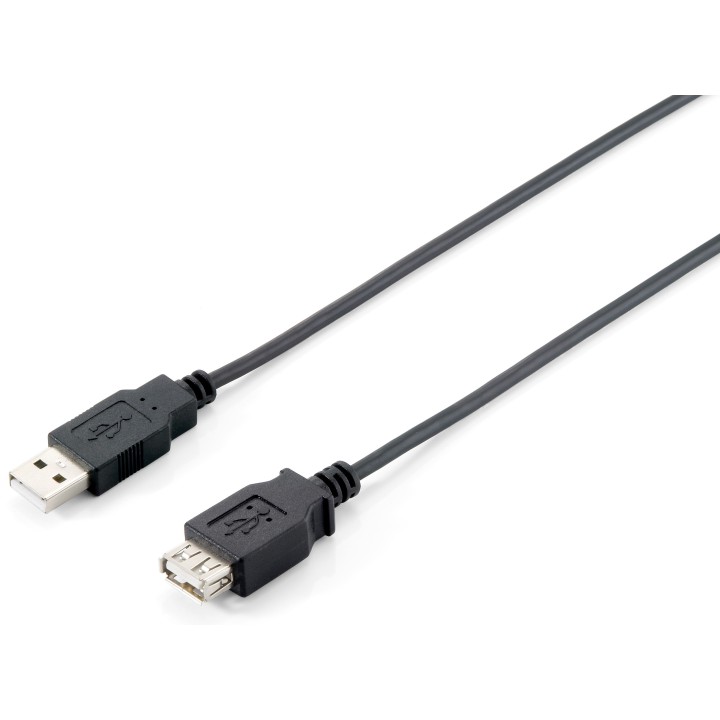 Cable EQUIP USB-A/M a USB-A/H 3m Negro (EQ128851)