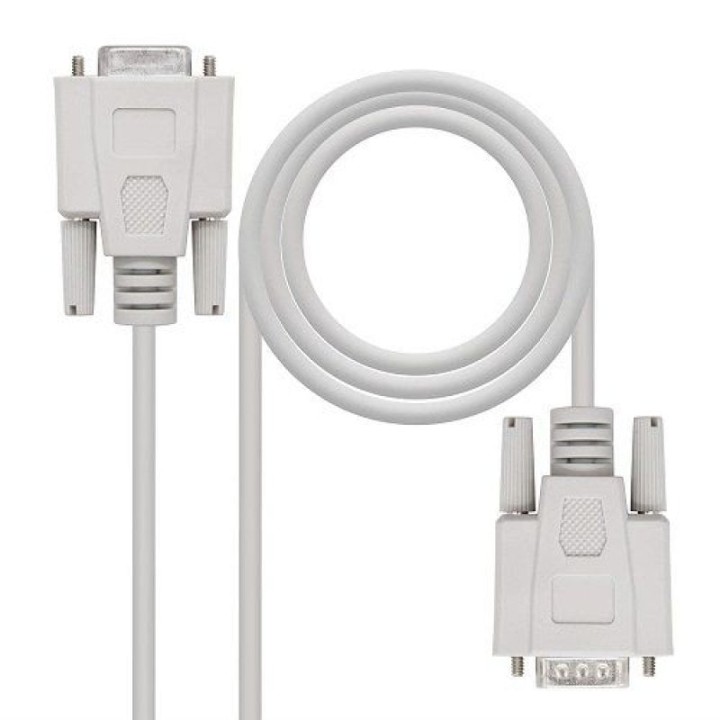 Nanocable Cable Serie DB9 Hembra/Hembra 1.8m Beige