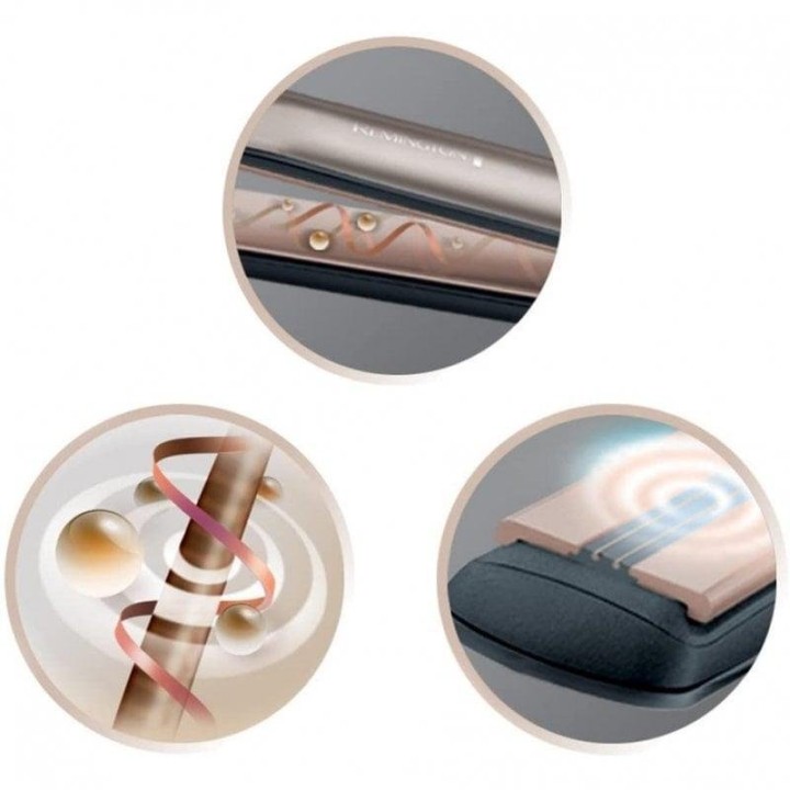 Remington Keratin Therapy Pro Plancha de Pelo con Cable Giratorio Bronce