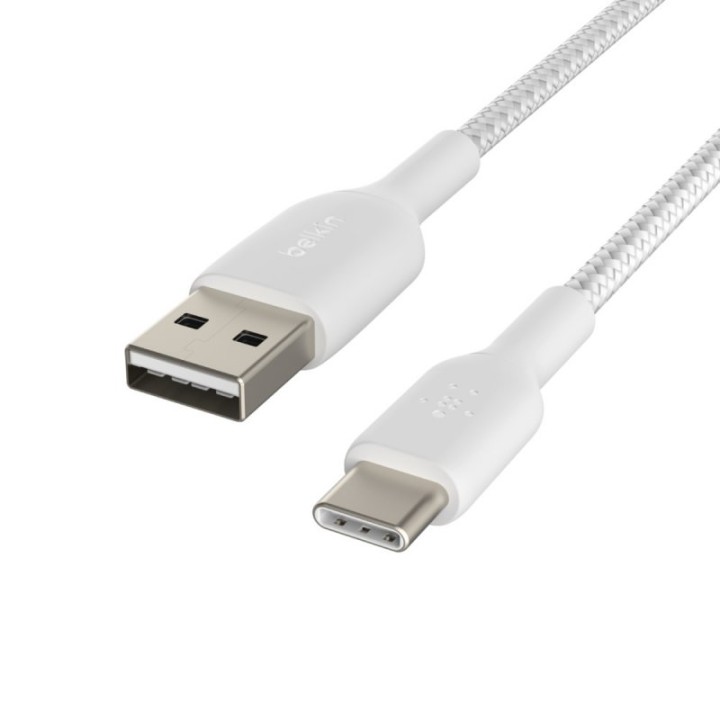 Belkin Boost Charge Cable Trenzado USB-A/USB-C 1m Blanco