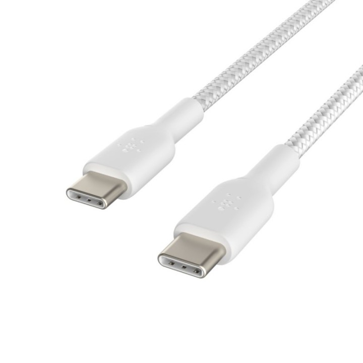 Belkin Boost Charge Cable Trenzado USB-C a USB-C Carga Rápida 1m Blanco
