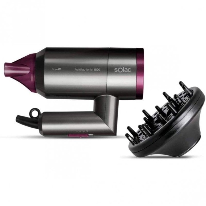 Solac Hair&Go Ionic 1800 Secador de Pelo Plegable 2000W