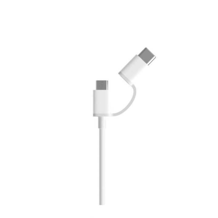 Xiaomi Cable USB a Micro USB con Adaptador USB-C 1m Blanco