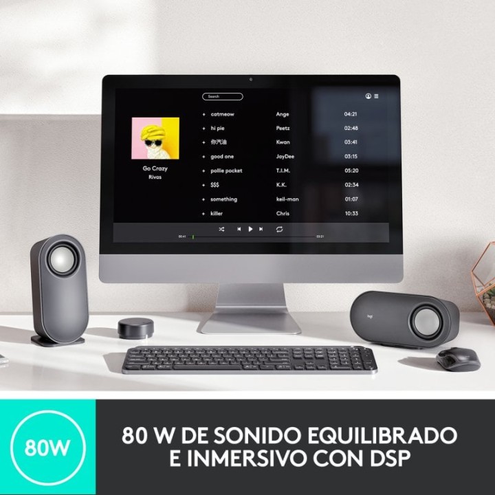 Logitech Z407 Bluetooth Altavoces para Ordenador con Subwoofer y Control Inalámbrico