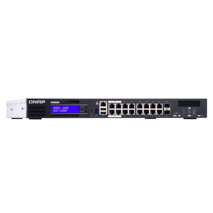 Qnap QGD-1600P-4G Switch Gestionado 14 Puertos RJ45 Gigabit PoE + 2 Puertos 1GbE SFP/RJ45