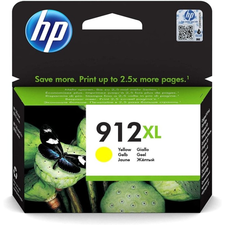 HP 912XL Cartucho Tinta Original Amarillo Alta Capacidad