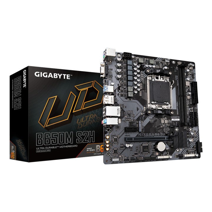 GIGABYTE B650M S2H: (AM5) 2DDR5 VGA HDMI DP RJ45 mATX