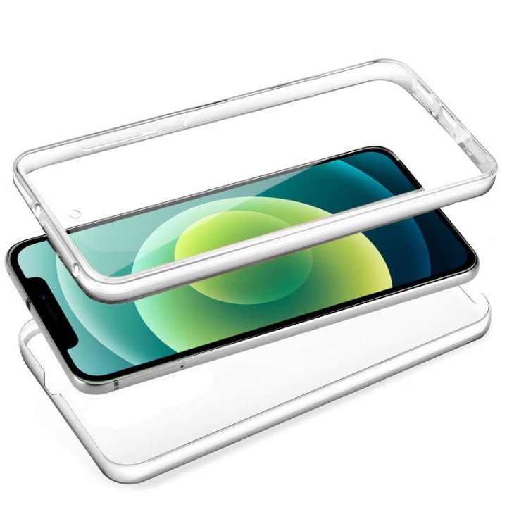 Cool Funda Silicona 3D Transparente Trasera y Delantera iPhone 12/12 Pro