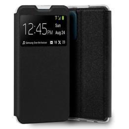 Cool Funda Flip Cover Liso Negra para Oppo Reno 4Z