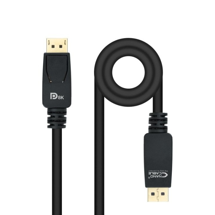 Nanocable Cable DisplayPort 1.4 Macho/Macho Negro 3 m