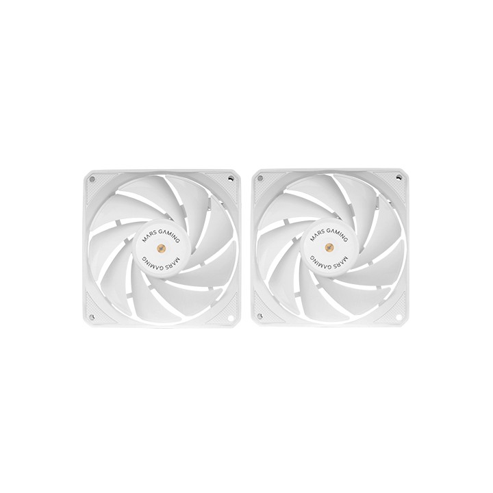 Ventilador Caja Mars Gaming 12cm Blanco Kit2 (MFNCLX2W)