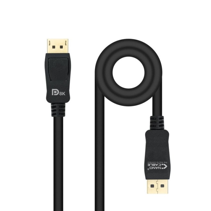 Nanocable Cable DisplayPort 1.4 Macho/Macho Negro 2 m