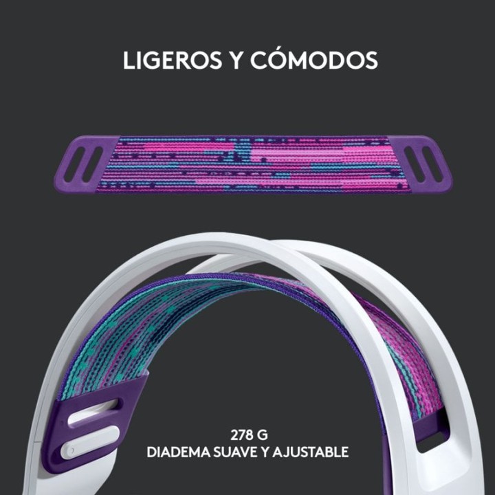 Logitech G733 Lightspeed RGB Auriculares con Micrófono Inalámbricos Gaming Blancos