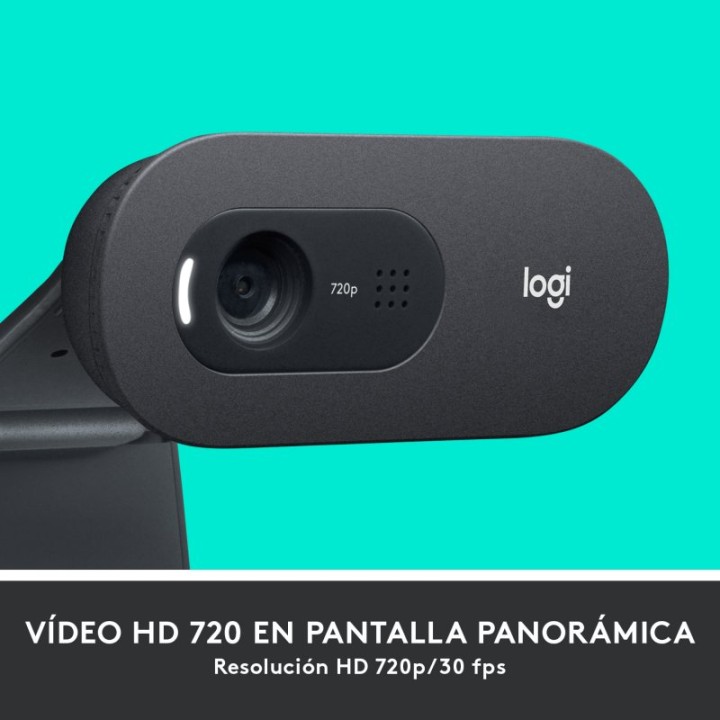 Logitech C505 Webcam HD con Micrófono de Gran Alcance