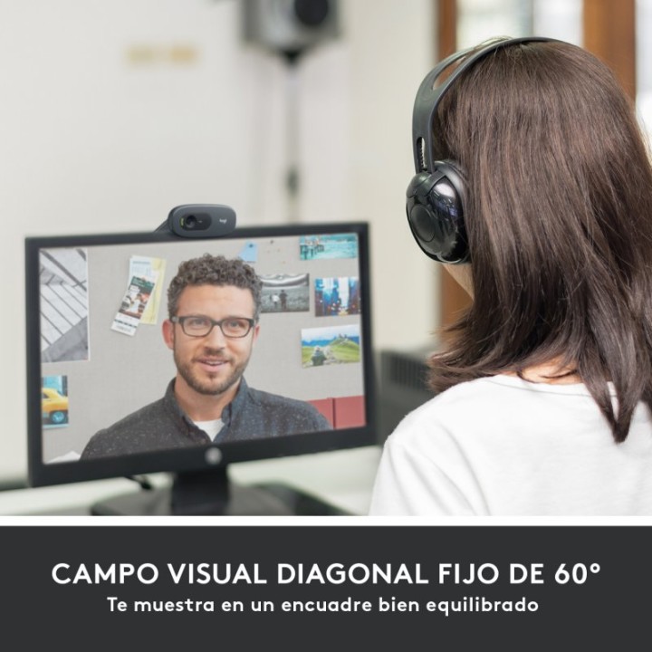 Logitech C505 Webcam HD con Micrófono de Gran Alcance