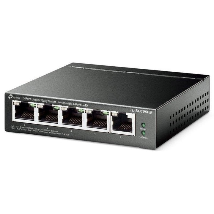 TP-Link TL-SG105PE Switch 5 Puertos Gigabit con 4 Puertos PoE+