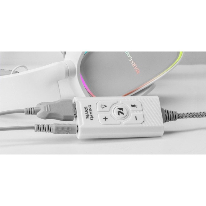Mars Gaming MSC2 Tarjeta de Sonido Externa 7.1 USB Blanca