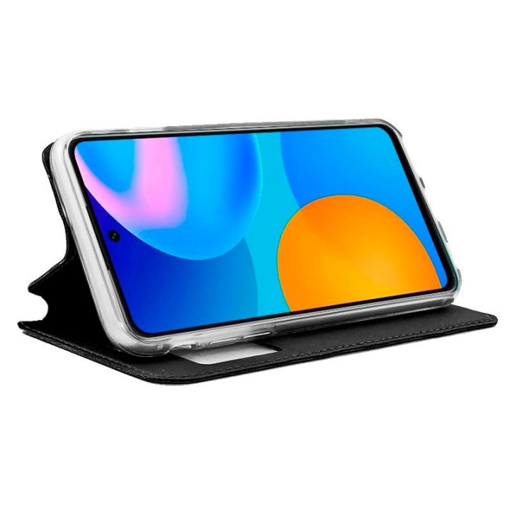 Cool Funda Flip Cover Liso Negro para Huawei P Smart 2021
