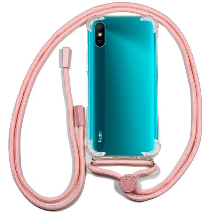 Cool Funda con Cordón Rosa para Xiaomi Redmi 9A/9AT