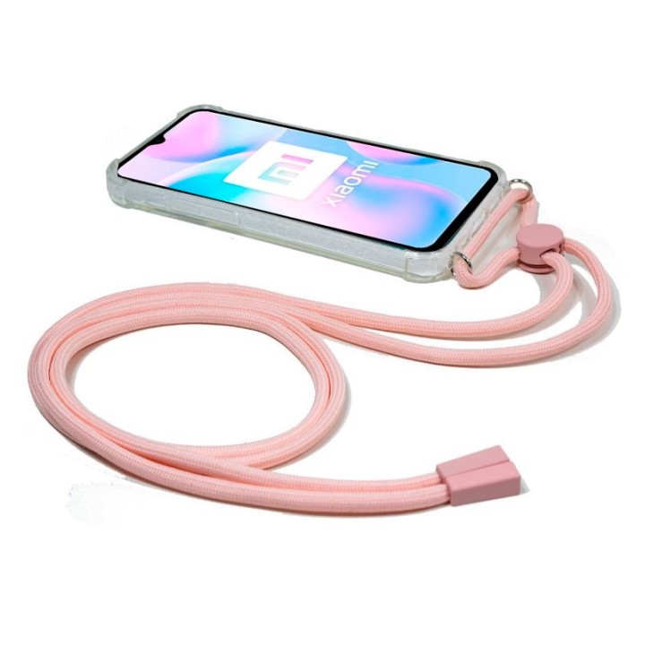 Cool Funda con Cordón Rosa para Xiaomi Redmi 9A/9AT