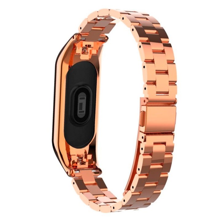 Cool Correa Steel Rosa Oro para Xiaomi Mi Band 5 / 6 / 7 / Amazfit Band 5