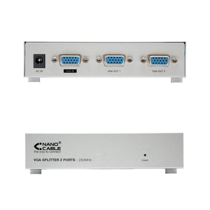 Splitter Nanocable 2xVGA Out Plata (10.25.0002)