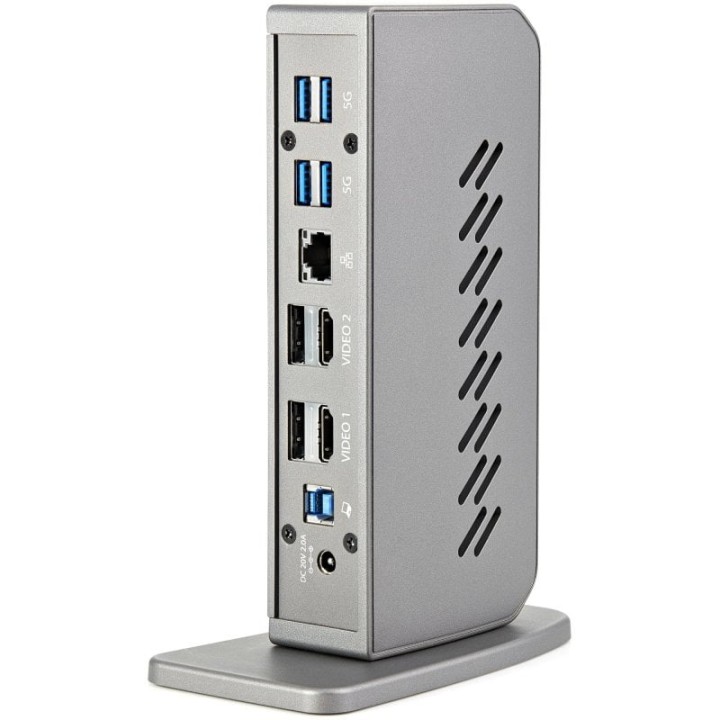 Startech Docking Station Híbrido USB 3.0 para Ordenador Portátil USB Tipo C o USB-A para 2 Monitores HDMI o DisplayPort