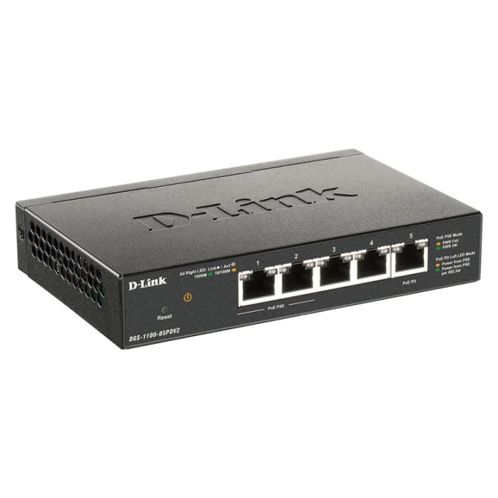 D-Link DGS-1100-05PDV2 Switch 5 Puertos RJ45 Gigabit PoE