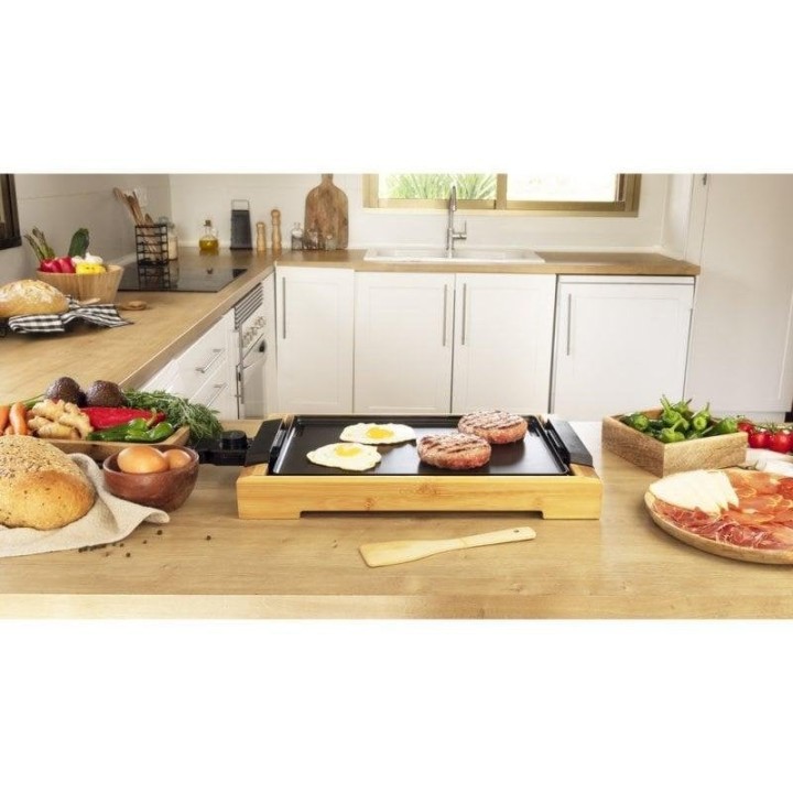 Cecotec Tasty&Grill 2000 Bamboo Plancha de Asar Eléctrica 2000W