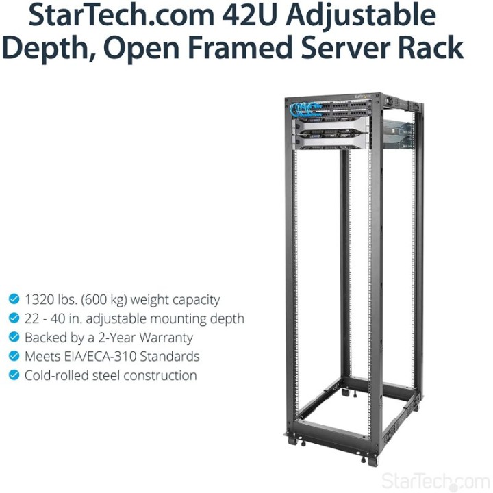 StarTech 4POSTRACK42 Armario Rack Abierto 19" 42U