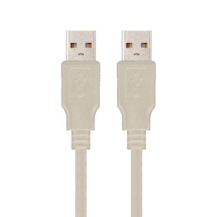 Nanocable USB-A/M a USB-A/M 1m Beige (10.01.0302)
