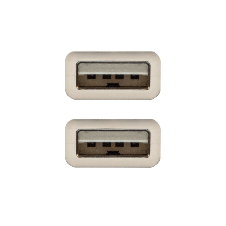 Nanocable USB-A/M a USB-A/M 1m Beige (10.01.0302)