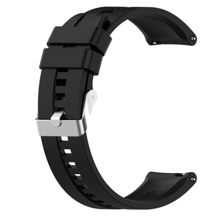 Cool Correa Universal Goma Negro 20mm para Amazfit Bip/GTS/Bip Lite/Huawei/Samsung/Cool Oslo