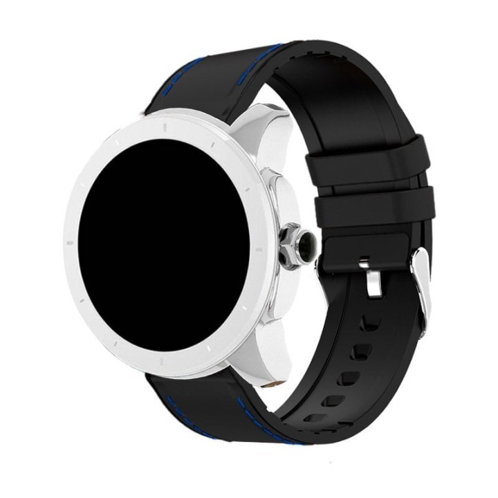 Cool Correa Universal Goma Negro 22mm para Amazfit GTR/Stratos/Huawei/Samsung/Cool Bristol