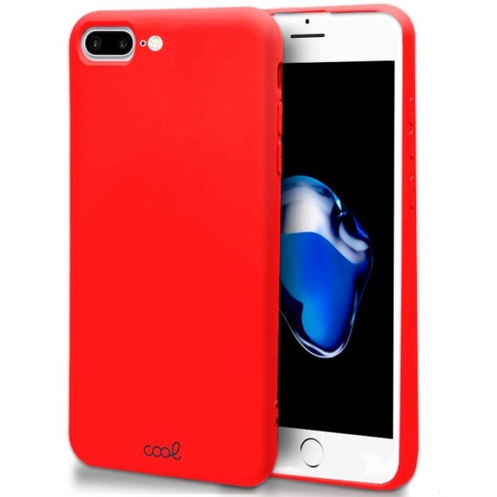 Cool Funda Silicona Rojo para iPhone 7 Plus / iPhone 8 Plus