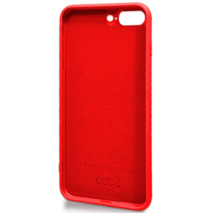 Cool Funda Silicona Rojo para iPhone 7 Plus / iPhone 8 Plus