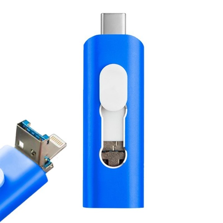 Cool 3 en 1 64GB Lightning / Tipo-C / Micro-USB Azul